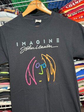 Y2K John Lennon Imagine black t-shirt